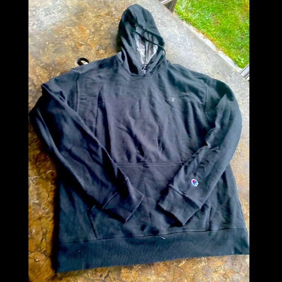 Champion Other - Mens Champion Hooded Black Sweatshirt size L lined warm lightweight jacket